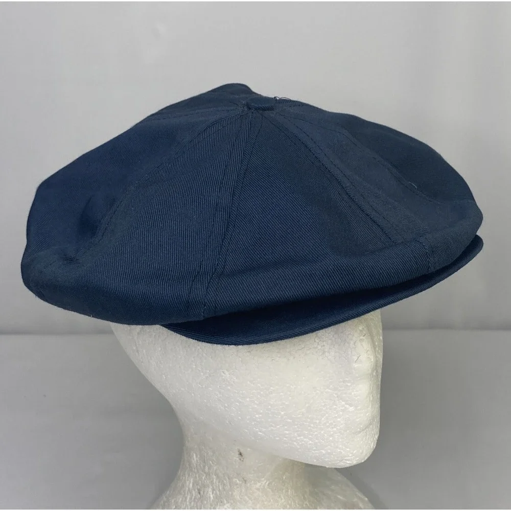 Franklin Kenneth Hat Cap Cabby Union‎ Made Sz Medium Blue Retro